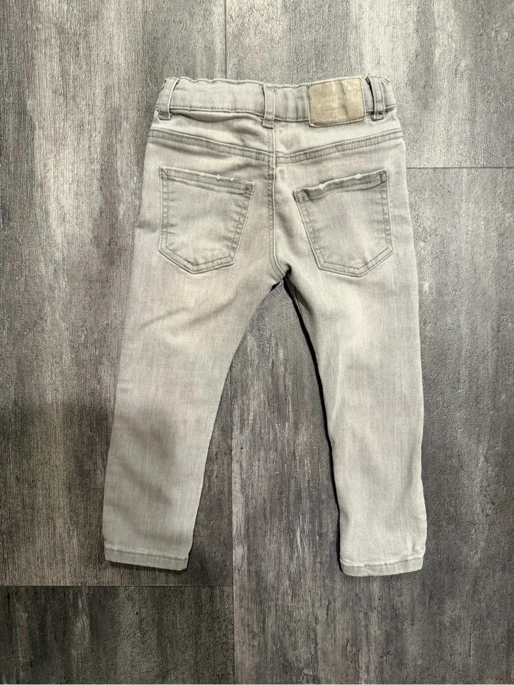 Zara Light Gray Skinny Pants with Drawstring Waist